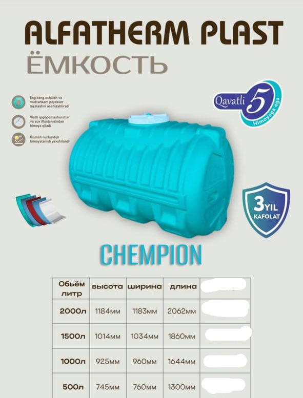 Bak CHEMPION Alfaterm plast